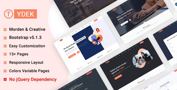 Tydek – Creative Agency Landing Page Tamplate