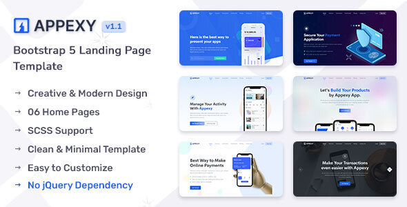 Appexy – Landing Page Template