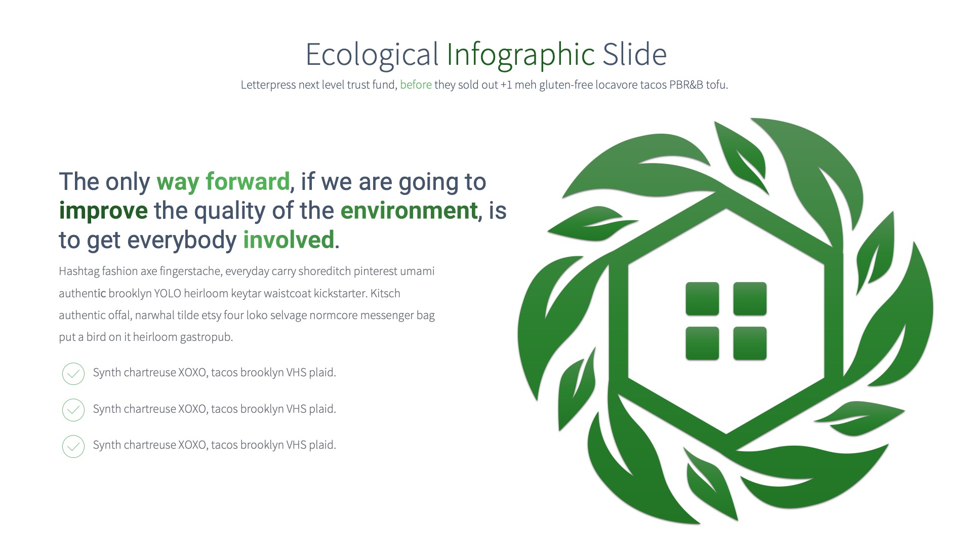 Ecological - PowerPoint Infographics Slides, Presentation Templates