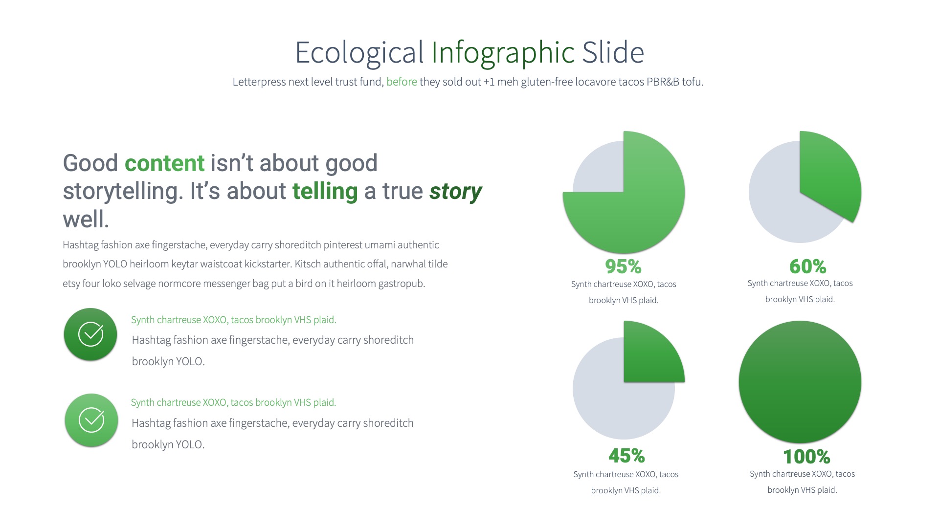 Ecological - PowerPoint Infographics Slides, Presentation Templates