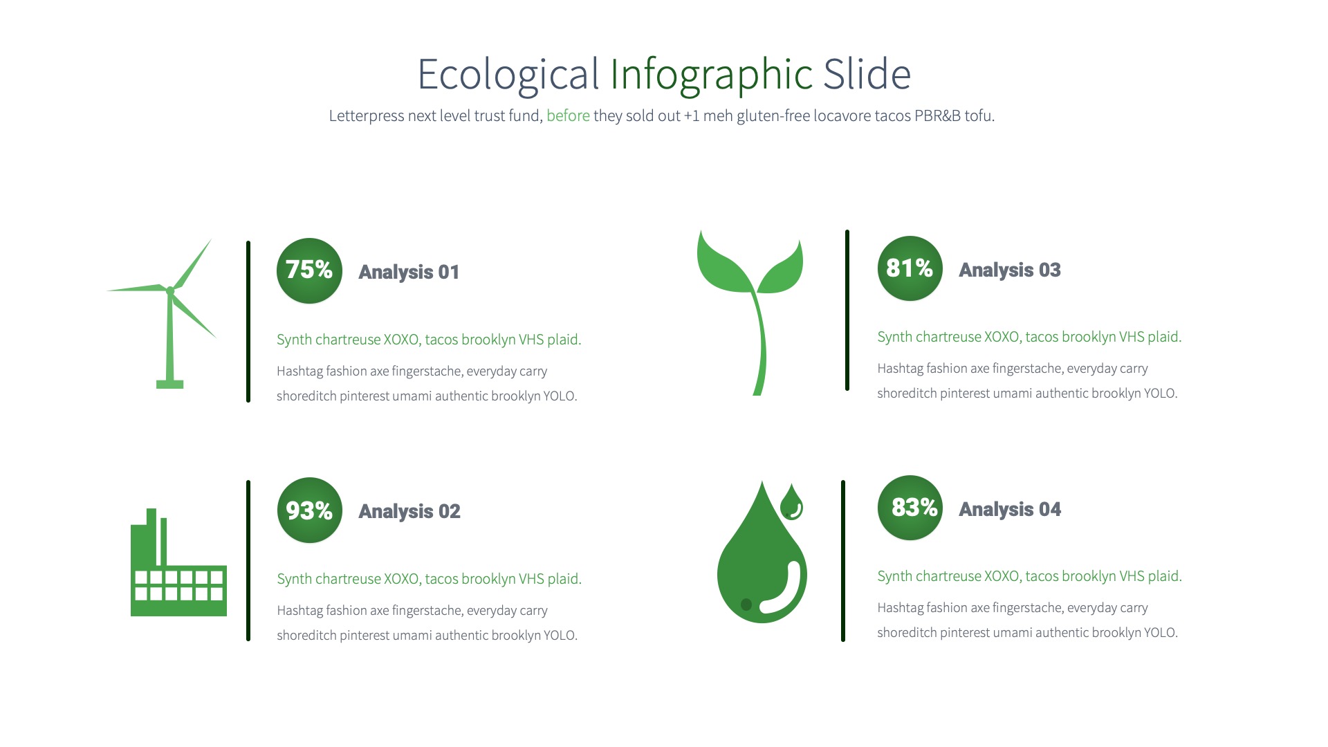 Ecological - PowerPoint Infographics Slides, Presentation Templates