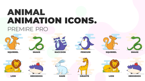 Animal - Animation Icons (MOGRT)