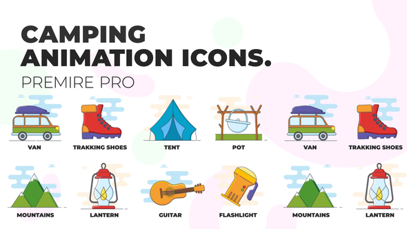 Camping - Animation Icons (MOGRT)