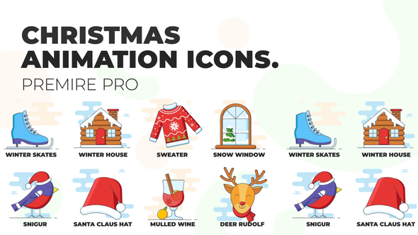 Christmas 2 - Animation Icons (MOGRT)