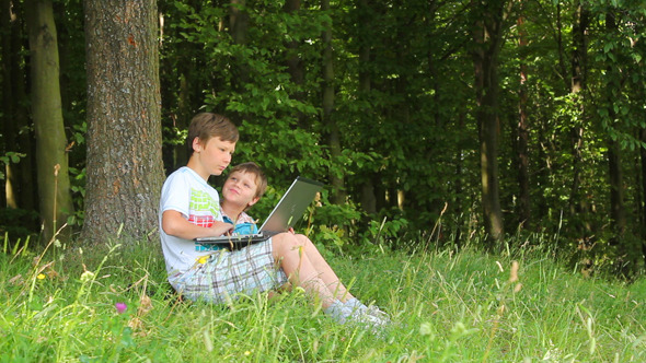 Boys In Forest Laptop 6