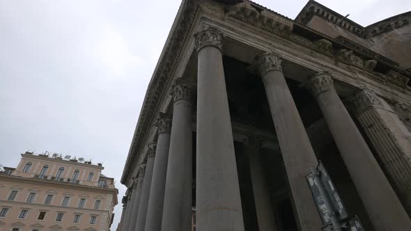 Low angle view of the Pantheon in Rome