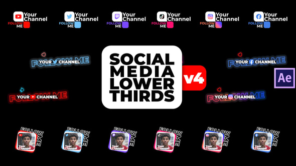 Social Media Lower Thirds v4