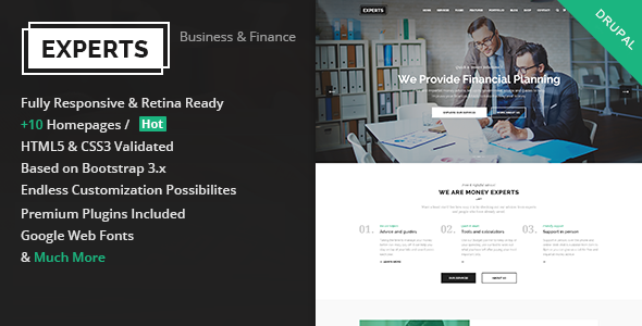 Experts Business - Multipurpose Corporate & Finance Drupal Theme