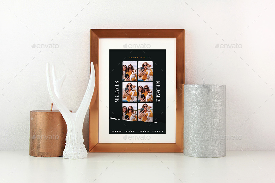 Elegant Photo Collage Card, Print Templates GraphicRiver