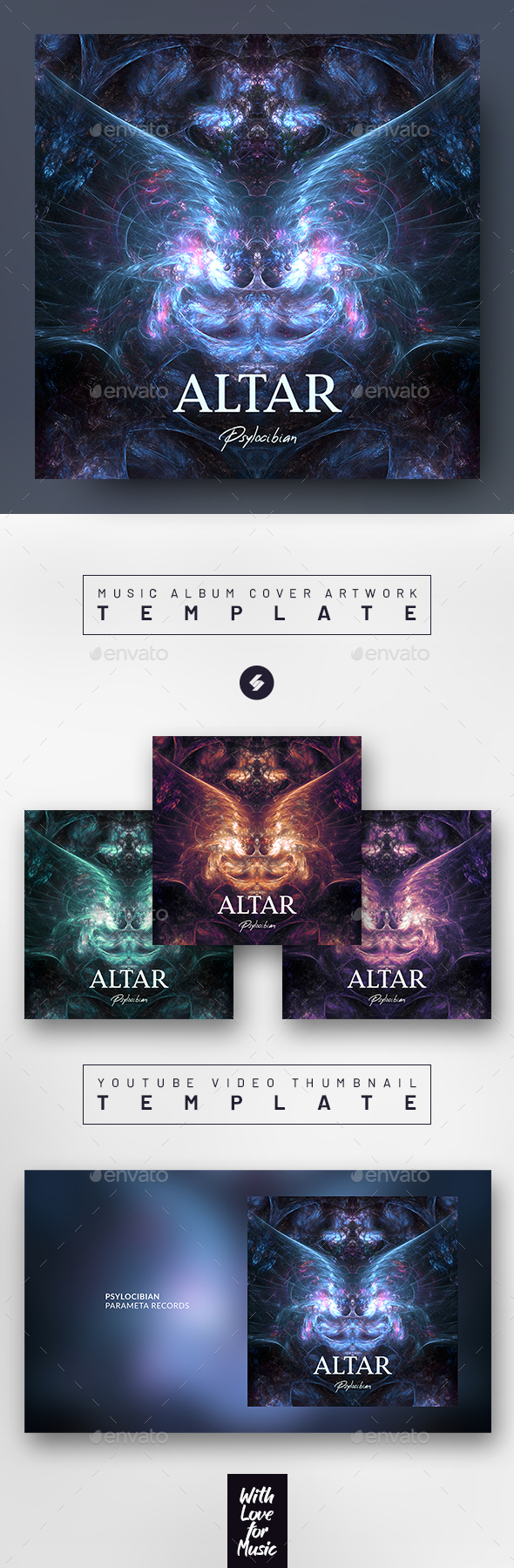 Altar – Psytrance Music Album Cover Art Template