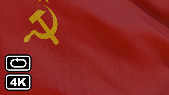 Soviet Union Flag 4K Seamless Loop alt