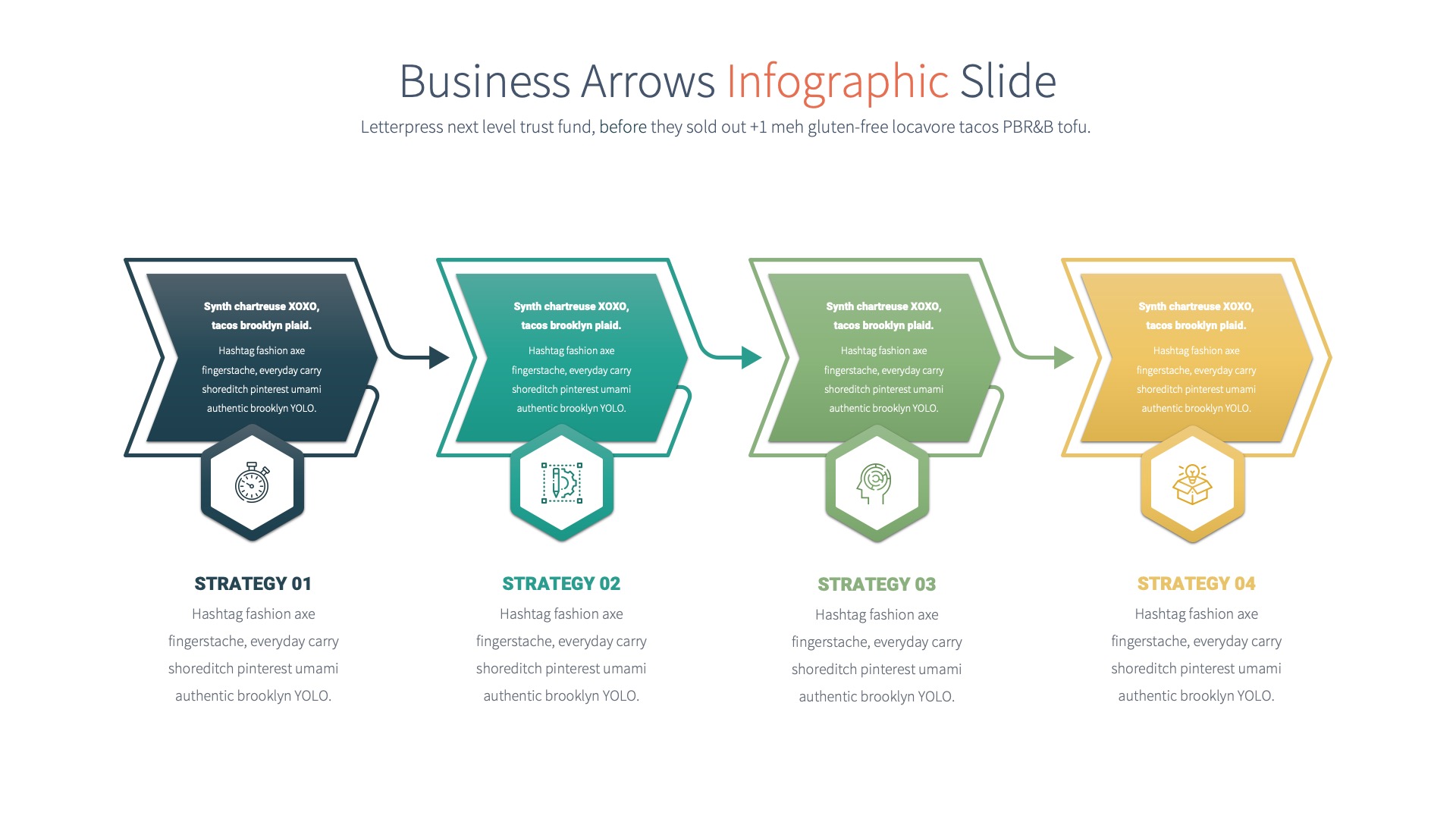 Business Arrows - PowerPoint Infographics Slides, Presentation Templates