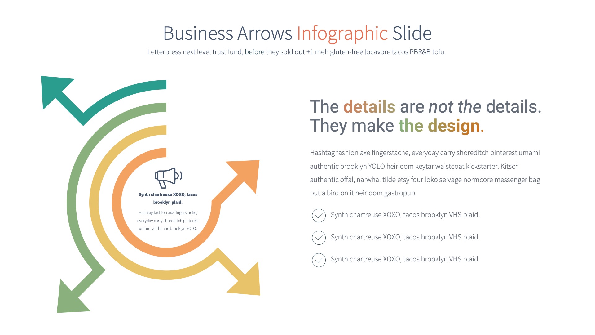 Business Arrows - PowerPoint Infographics Slides, Presentation Templates