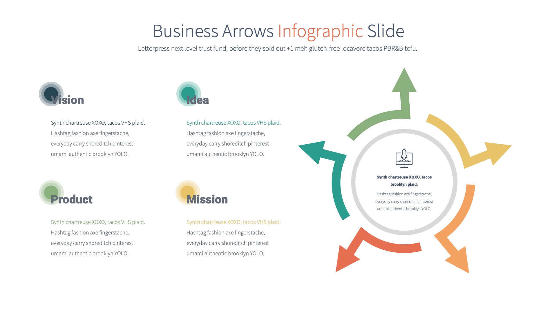Business Arrows - PowerPoint Infographics Slides, Presentation Templates