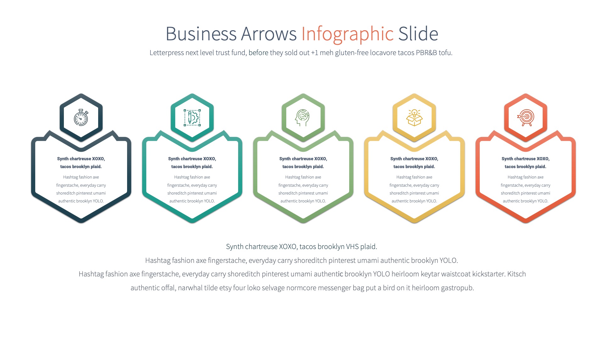Business Arrows - PowerPoint Infographics Slides, Presentation Templates