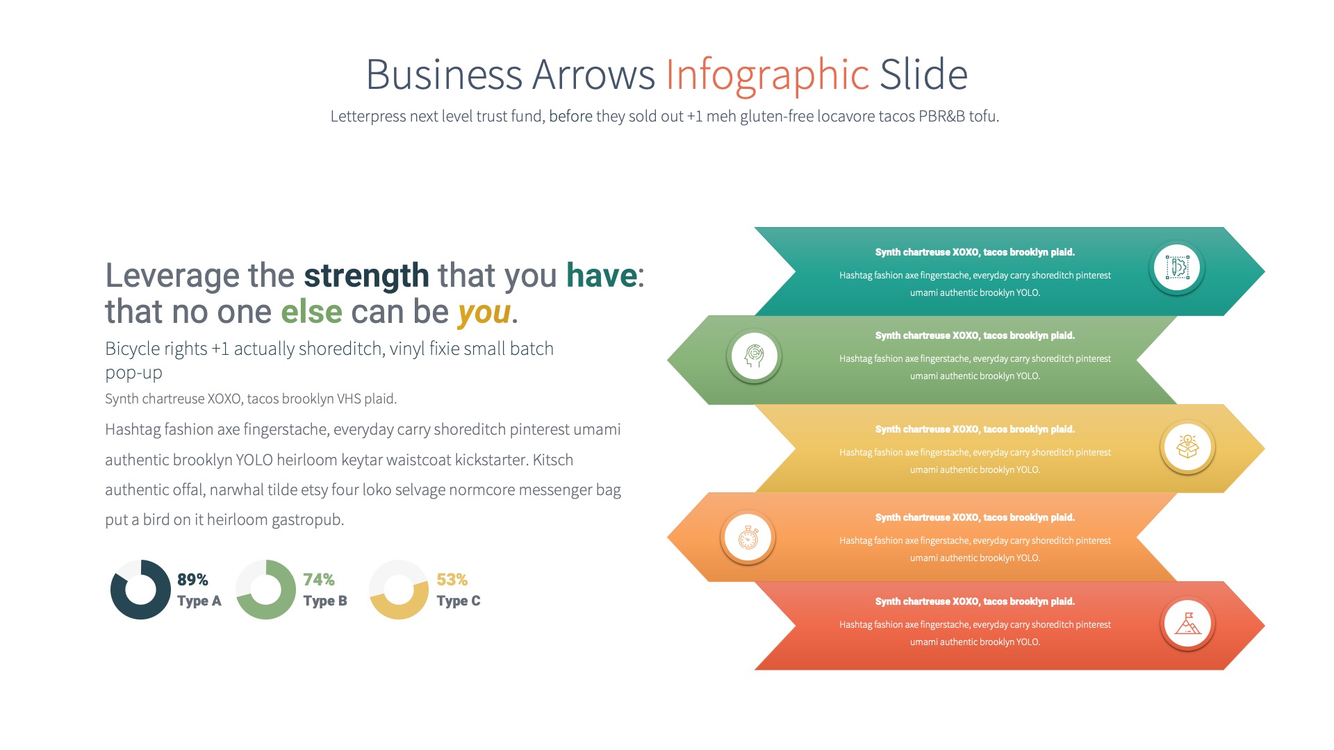 Business Arrows - PowerPoint Infographics Slides, Presentation Templates