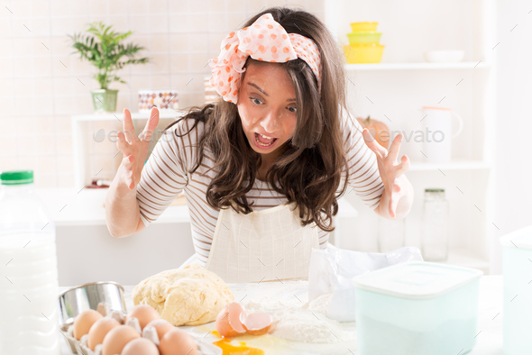 Frustrated housewife - Stock Photo - Images