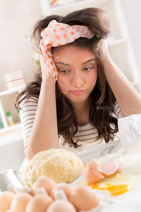Frustrated housewife - Stock Photo - Images