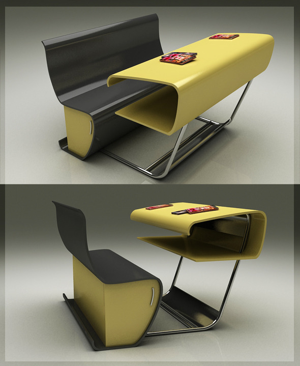 Modern 3D ChairTable - 3Docean 3318981