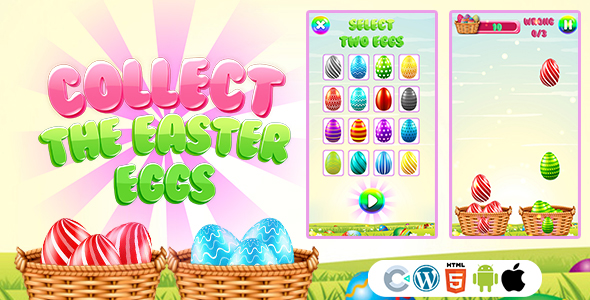 Collect The Easter Eggs Game (Construct 3 | C3P | HTML5) Easter Game