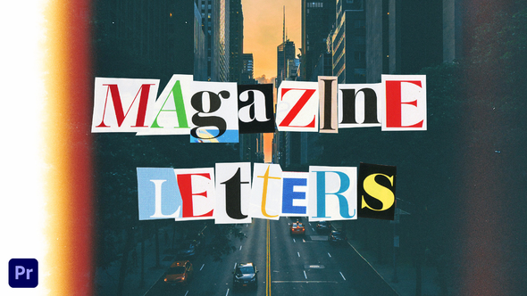 Magazine Cutout Letters | For Premiere Pro