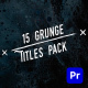 15 Vintage &amp; Grunge Titles | Premiere Pro - VideoHive Item for Sale