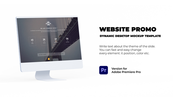 Dynamic Website Promo - Desktop Mockup