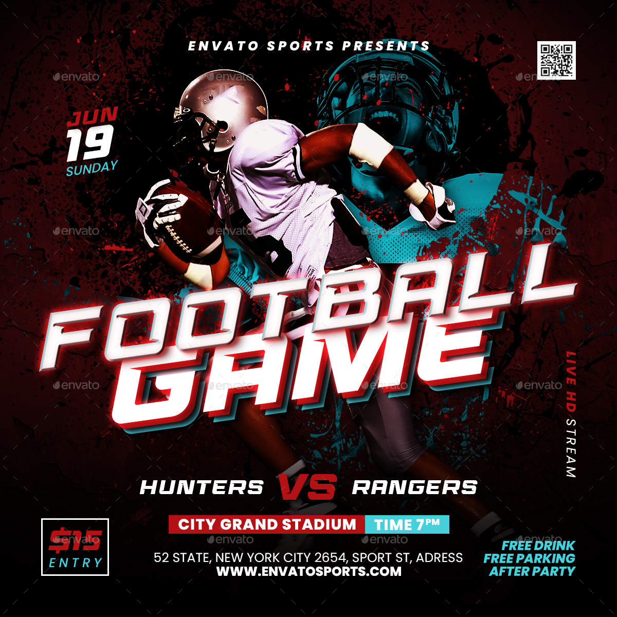 Football Flyer, Print Templates | GraphicRiver