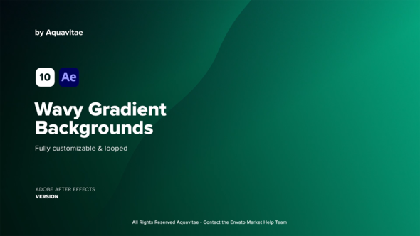 Wavy Gradient Backgrounds Elements template preview