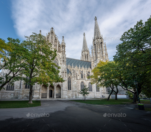 Votive Church (Votivkirche) - Vienna, Austria - Stock Photo - Images