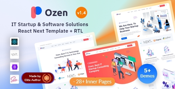 Top Ozen - IT Startup & Software Solutions React Next Template