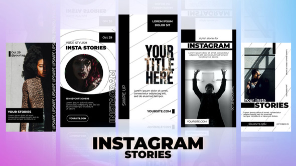 Modern Geometry Stories Elements template preview