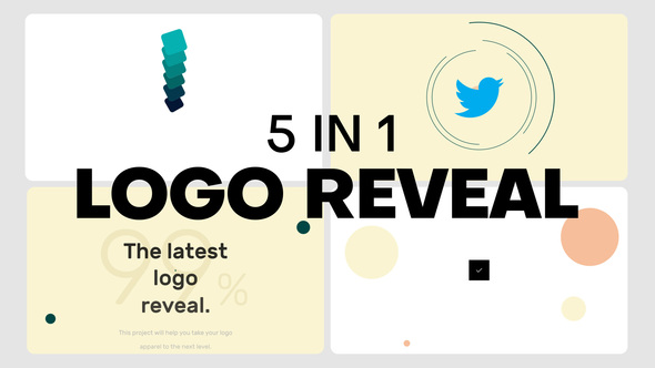 5 in 1 Minimal Logo Reveal Pack Logo Stings template preview