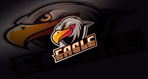 Eagle mascot logo