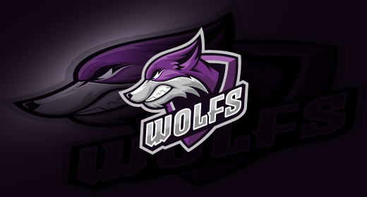 Wolfs mascot logo
