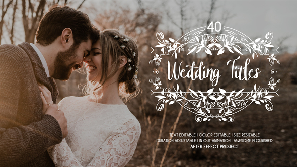 40 Flourish Wedding Titles | After Effects