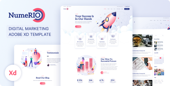 Numerio - Digital Marketing XD UI Template