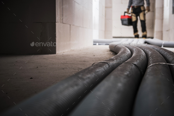 Air Circulation and Heat Recovery Pipelines - Stock Photo - Images