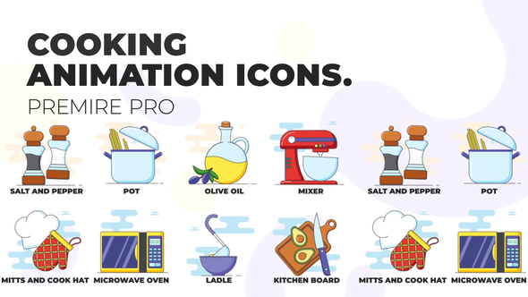 Cooking - Animation Icons (MOGRT)