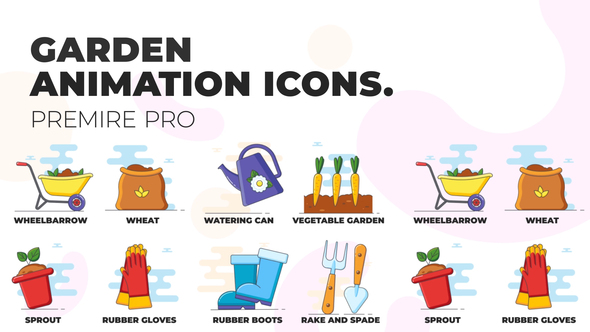 Garden - Animation Icons (MOGRT)