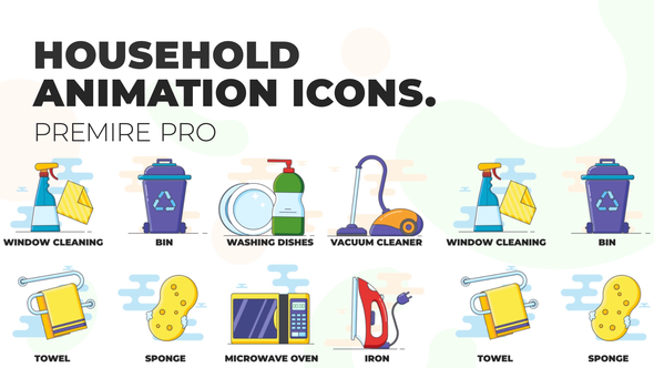 Household - Animation Icons (MOGRT)