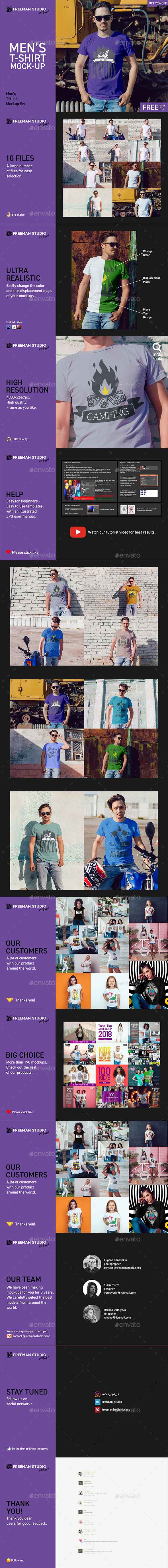 Men's T-Shirt Mock-Up Set