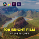 100 Bright Film LUTs Color Grading 