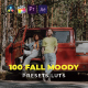 100 Fall Moody LUTs Color Grading 