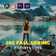 100 Fall Spring LUTs Color Grading