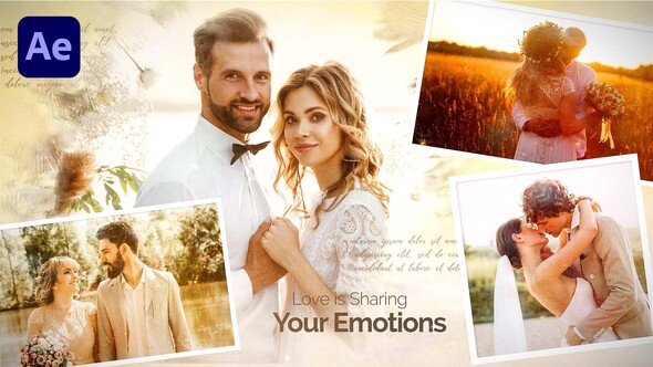 Emotional Wedding Slideshow | Romantic Love Story Video Displays template preview