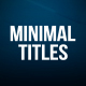 Minimal Titles for FCPX - VideoHive Item for Sale