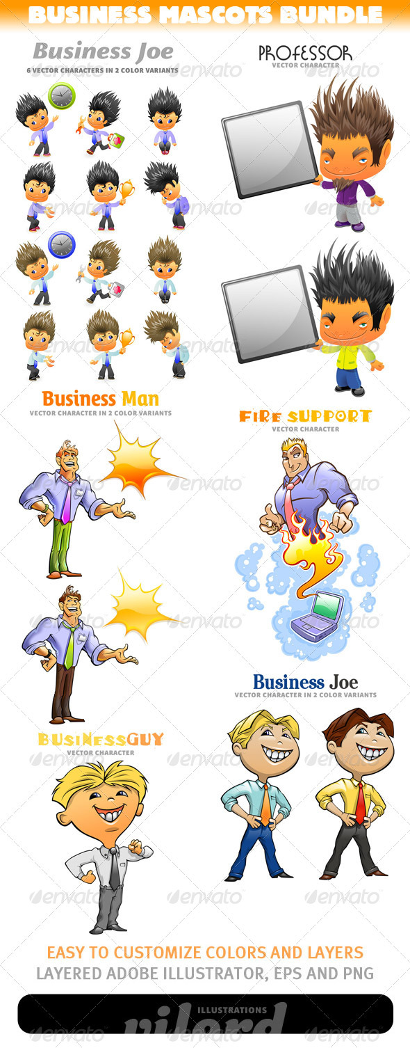 Business Mascots Bundle - People Characters