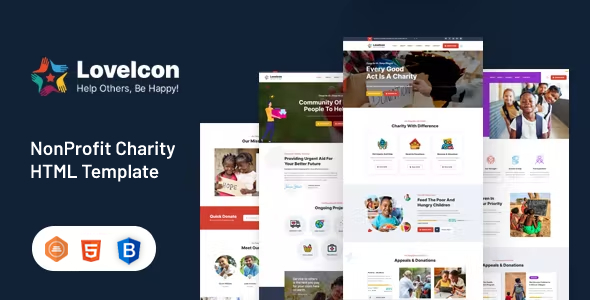 Wondrous LoveIcon – Nonprofit Charity HTML Template