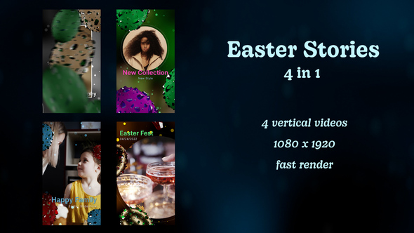 Easter Stories  - 4 In 1 Product Promo template preview